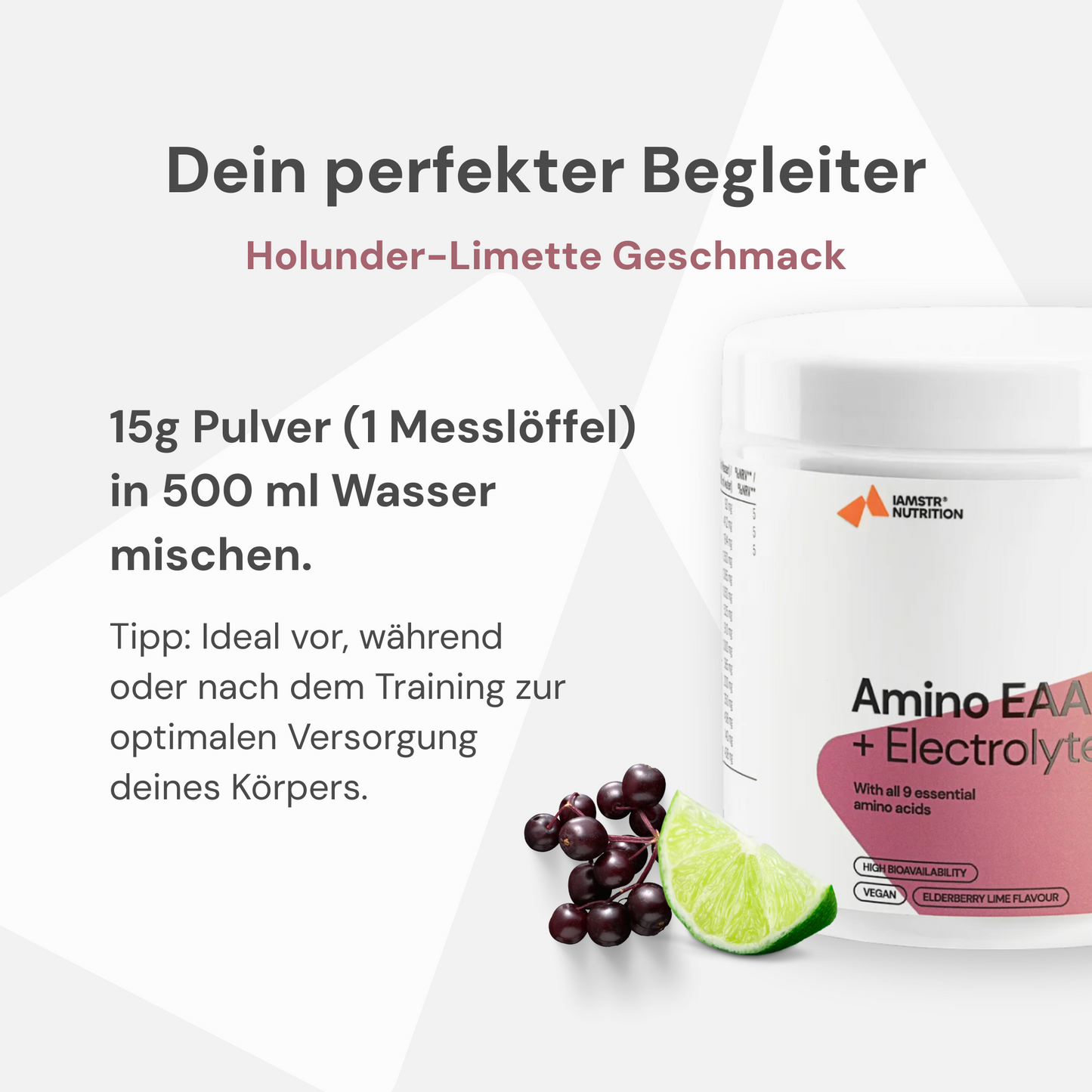 Amino EAA + Elektrolyte Holunder-Limette