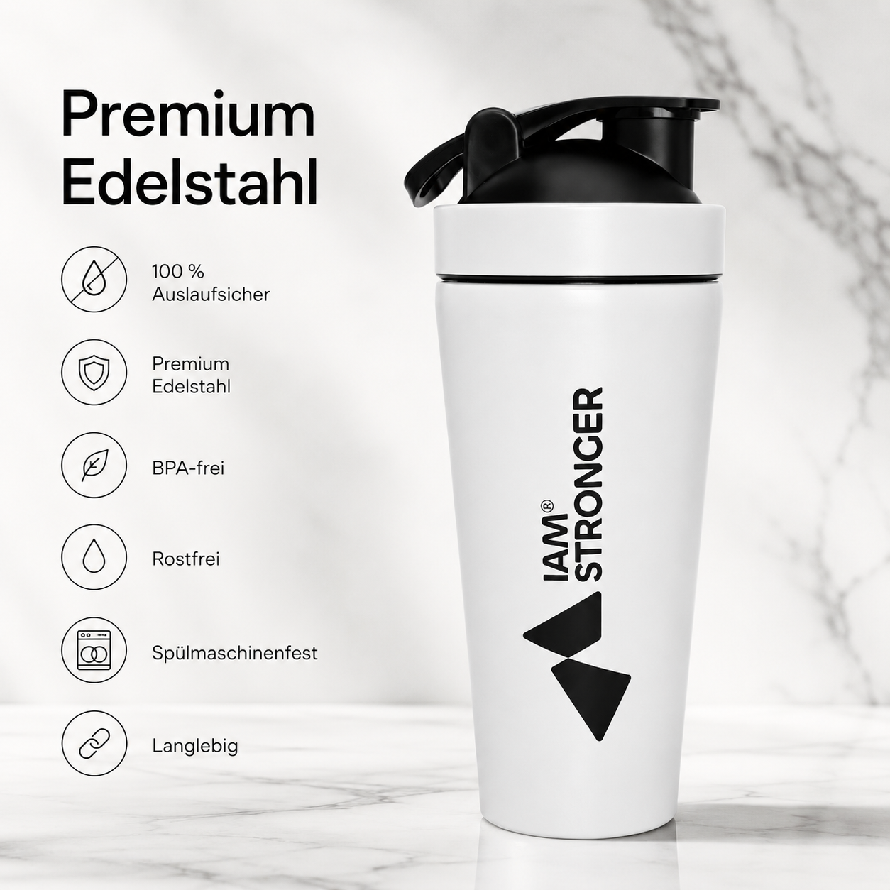 Premium Edelstahl Shaker 750 ml