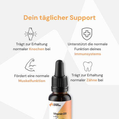 Vitamin D3 & K2 + Bio Kokosnuss Öl